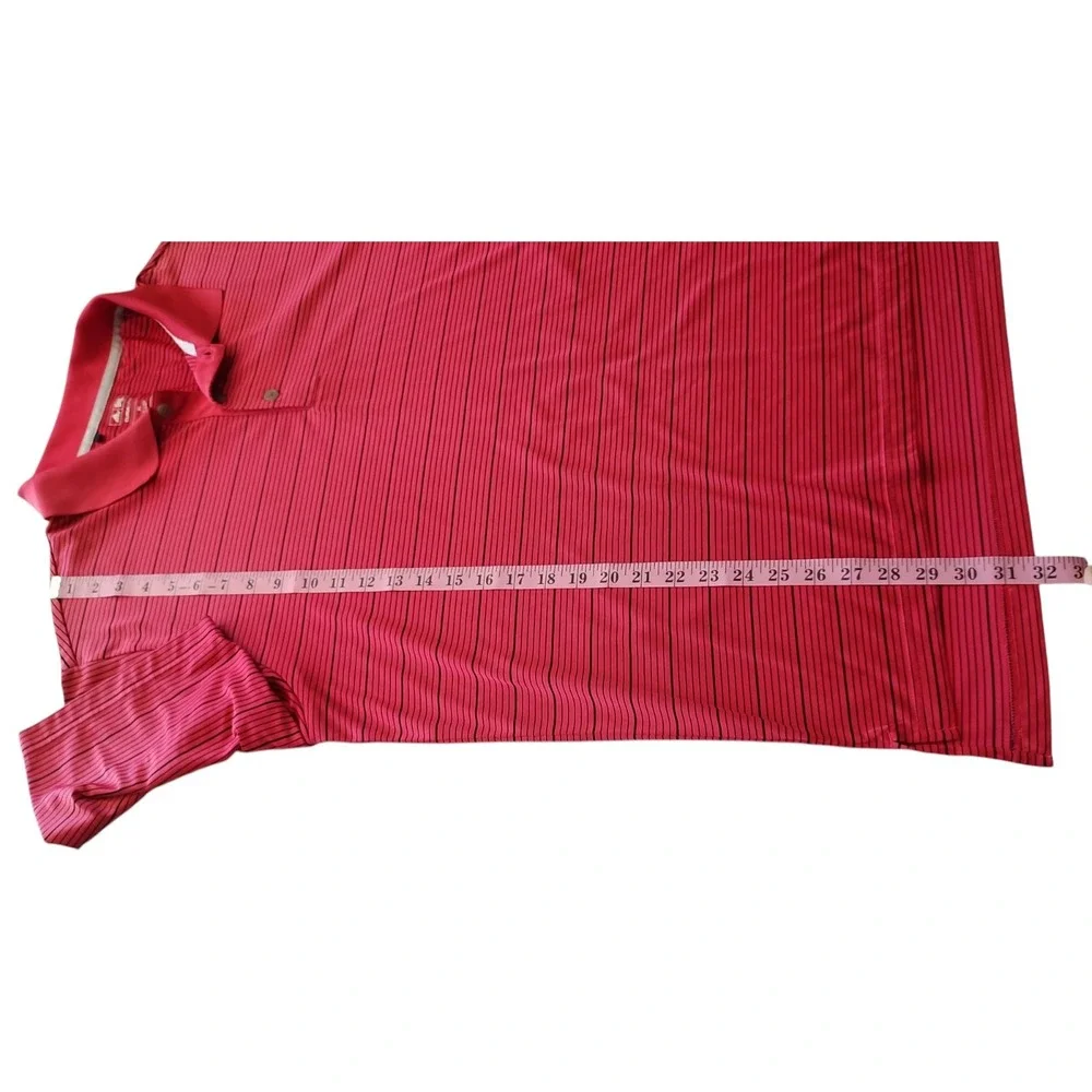 Adidas Climalite Golf‎ Polo Shirt Mens XL Red Black Stretch Casual Country Club